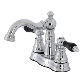 Fauceture Duchess 4 in. Centerset Bathroom Faucet with Brass Pop-Up, Polished Chrome