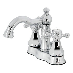 Kingston Brass Metropolitan 4 in. Centerset Bathroom Faucet with Brass Pop-Up, Polished Chrome