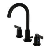 Kingston Brass Fauceture FSC8920NDL NuvoFusion Widespread Bathroom Faucet, Matte Black