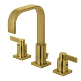 Kingston Brass Fauceture FSC8963NDL NuvoFusion Widespread Bathroom Faucet, Brushed Brass