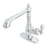 Fauceture American Classic Single-Handle Bathroom Faucet with Push Pop-Up and Cover Plate, Polished Chrome FSY7201ACL
