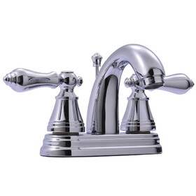 Fauceture English Classic 4 in. Centerset Bathroom Faucet with Retail Pop-Up, Polished Chrome