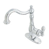 Fauceture American Classic Single-Handle Bathroom Faucet with Push Pop-Up and Cover Plate, Polished Chrome FSY7701ACL