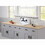 Kingston Brass GCKWS221822 Petra Galley 22-Inch Cast Iron Wall Mount 2-Hole Single Bowl Kitchen Sink, White