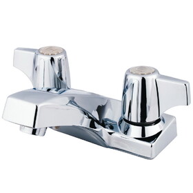 Kingston Brass GKB100LP Columbia Two-Handle 2-Hole Deck Mount 4" Centerset Bathroom Faucet, Polished Chrome