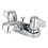 Kingston Brass Tulare GKB160B - Americana Double-Handle 3-Hole Deck Mount 4-Inch Centerset Bathroom Faucet with Brass Pop-Up, Polished Chrome