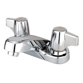 Kingston Brass GKB160LP Americana Two-Handle 2-Hole Deck Mount 4" Centerset Bathroom Faucet, Polished Chrome