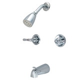 Kingston Brass Water Saving Magellan 2-Handle Tub and Shower Faucet with Water Savings Showerhead, Polished Chrome