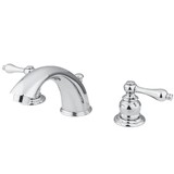 Kingston Brass Heirloom GKB971AL - Victorian Two-Handle 3-Hole Deck Mount Widespread Bathroom Faucet with Pop-Up Drain, Polished Chrome