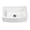 Kingston Brass GKFA33229 Arcticstone 33-Inch Solid Surface White Stone Apron-Front Single Bowl Farmhouse Kitchen Sink, Matte White