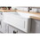 Kingston Brass GKFA361810LD Arcticstone 36-Inch Solid Surface White Stone Apron-Front Single Bowl Farmhouse Kitchen Sink, Matte White