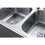 Kingston Brass GKTD33226 Studio 33-Inch Stainless Steel Self-Rimming 4-Hole Double Bowl Drop-In Kitchen Sink, Brushed