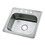 Kingston Brass GKTS2520 Studio 25-Inch Stainless Steel Self-Rimming 3-Hole Single Bowl Drop-In Kitchen Sink, Brushed