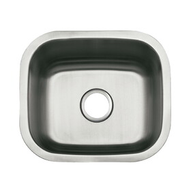 Kingston Brass GKUS16168 Loft 16-Inch Stainless Steel Undermount Single Bowl Bar Sink, Brushed