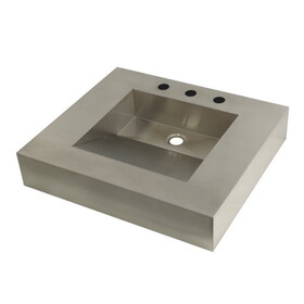 Kingston Brass GLTS25225 Kingston Commercial 25-Inch Stainless Steel Console Sink Top, Brushed