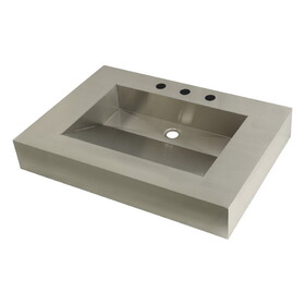 Kingston Brass GLTS31225 Kingston Commercial 31-Inch Stainless Steel Console Sink Top, Brushed