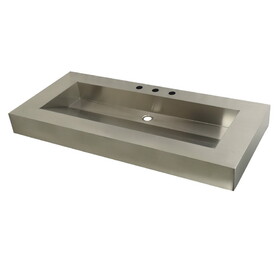 Kingston Brass GLTS49225 Kingston Commercial 49-Inch Stainless Steel Console Sink Top, Brushed