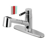 Gourmetier Kaiser Single-Handle Pull-Out Kitchen Faucet, Polished Chrome
