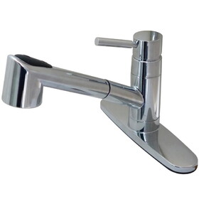 Gourmetier Wilshire Single-Handle Pull-Out Kitchen Faucet, Polished Chrome