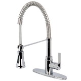 Gourmetier Continental Single-Handle Pre-Rinse Kitchen Faucet, Polished Chrome