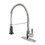Gourmetier GSY8881DKL Kaiser Single-Handle Pre-Rinse Kitchen Faucet, Polished Chrome/Black Stainless Steel