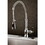 Gourmetier GSY8891AKL Kaiser Single-Handle Pre-Rinse Kitchen Faucet, Polished Chrome/Black Stainless Steel