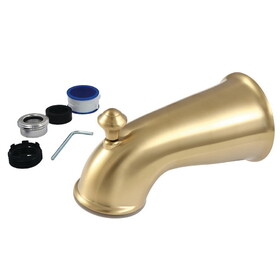 Kingston Brass K1275A7 6 in. Universal Tub Spout with Diverter, Brushed Brass
