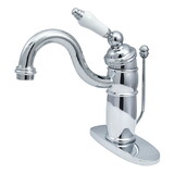 Kingston Brass Victorian Single-Handle Bathroom Faucet with Pop-Up Drain, Polished Chrome KB1401PL