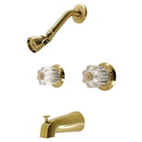 Kingston Brass KB147 Americana Two-Handle Tub and Shower Faucet, Brushed Brass