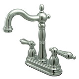 Kingston Brass Heritage Two-Handle Bar Faucet, Polished Chrome KB1491AL
