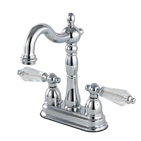 Kingston Brass Wilshire Two-Handle Bar Faucet, Polished Chrome