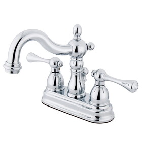 Kingston Brass KB1601BL Two Handle 4" Centerset Lavatory Faucet with Retail Pop-up, Chrome