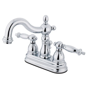 Kingston Brass 4 in. Centerset Bathroom Faucet, Polished Chrome KB1601TL