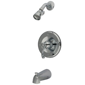 Kingston Brass KB1631FL Single-Handle 3-Hole Wall Mount Tub and Shower Faucet, Polished Chrome