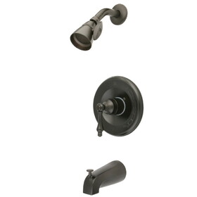 Kingston Brass KB1635AL Magellan Single-Handle 3-Hole Wall Mount Tub and Shower Faucet, Oil Rubbed Bronze