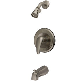 Kingston Brass KB1638LL Legacy Single-Handle 3-Hole Wall Mount Tub and Shower Faucet, Brushed Nickel