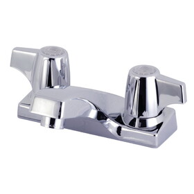 Kingston Brass KB171G Two-Handle 2-Hole Deck Mount 4" Centerset Bathroom Faucet with Plastic Pop-Up, Polished Chrome