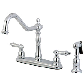 Kingston Brass Heritage Centerset Kitchen Faucet, Polished Chrome KB1751ALBS