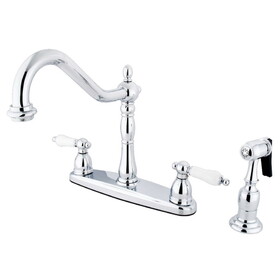 Kingston Brass Heritage Centerset Kitchen Faucet, Polished Chrome KB1751PLBS