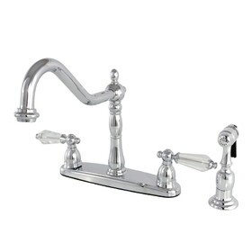 Kingston Brass Wilshire Centerset Kitchen Faucet, Polished Chrome
