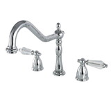 Kingston Brass Wilshire Widespread Kitchen Faucet, Polished Chrome