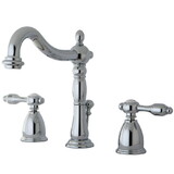 Kingston Brass Tudor Widespread Bathroom Faucet with Plastic Pop-Up, Polished Chrome