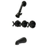 Kingston Brass Victorian Tub and Shower Faucet, Matte Black KB230AX