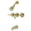 Kingston Brass KB232ACL American Classic Three-Handle Tub and Shower Faucet, Polished Brass