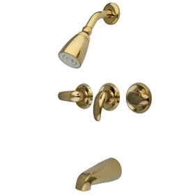 Kingston Brass Tub and Shower Faucet, Polished Brass KB232LL