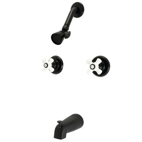 Kingston Brass Victorian Tub and Shower Faucet, Matte Black KB240PX