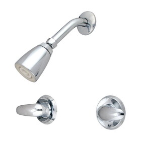 Kingston Brass KB241LLSO Two-Handle 3-Hole Wall Mount Shower Faucet, Polished Chrome