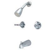 Kingston Brass Magellan Two-Handle Tub and Shower Faucet, Polished Chrome