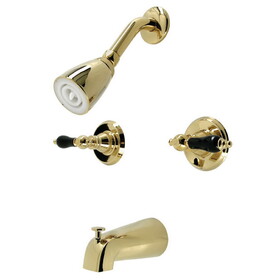 Kingston Brass KB242AKL Duchess Two-Handle Tub and Shower Faucet, Polished Brass