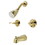 Kingston Brass KB242FL Royal Two-Handle Tub and Shower Faucet, Polished Brass